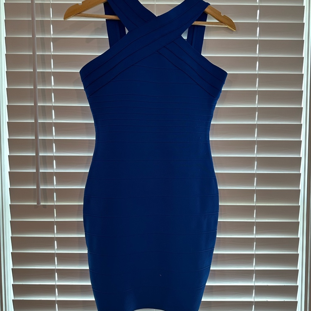 Elegant Blue Bodycon Dress